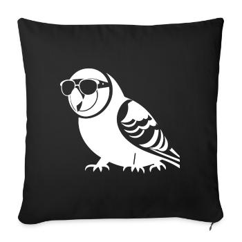 Lustiger Vogel mit Sonnenbrille Cool Bourke's Parak - Sofakissenbezug 45 x 45 cm - Schwarz - Vorne