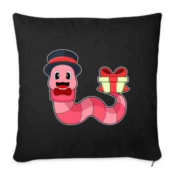 Forfait Worm Groom Mariage - Housse de coussin décorative 45 x 45 cm - noir - Devant