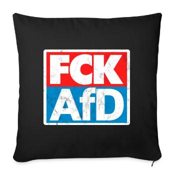 FCK AFD - Sofakissenbezug 45 x 45 cm - Schwarz - Vorne