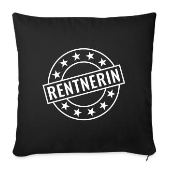 Rentnerin - Sofakissenbezug 45 x 45 cm - Schwarz - Vorne