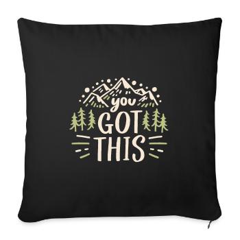 You got this - Sofa pillowcase 17,3'' x 17,3'' (45 x 45 cm) - black - Front