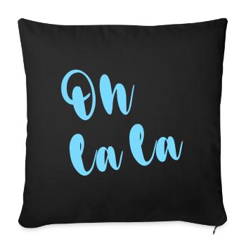 OH LA LA - Sofa pillowcase 17,3'' x 17,3'' (45 x 45 cm) - black - Front