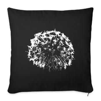 Pissenlit - Housse de coussin décorative 45 x 45 cm - noir - Devant