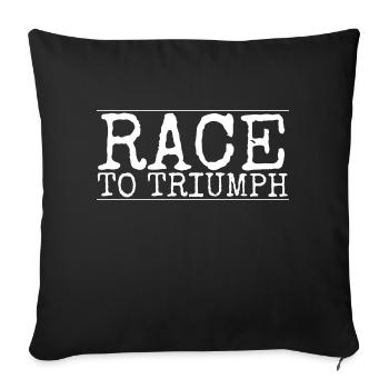 awesome horse racing festivals - Sofakissenbezug 45 x 45 cm - Schwarz - Vorne