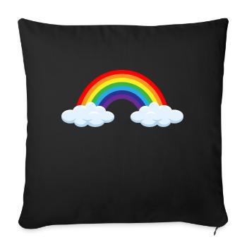 Arc-en-ciel après l’orage- ApriNoeScor - Housse de coussin décorative 45 x 45 cm - noir - Devant