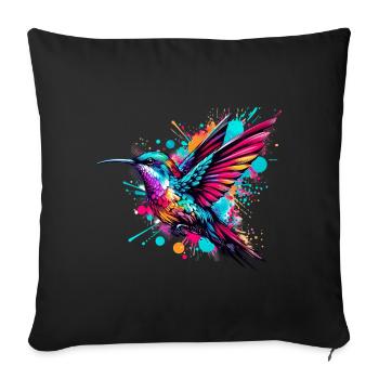 Colibri - Housse de coussin décorative 45 x 45 cm - noir - Devant