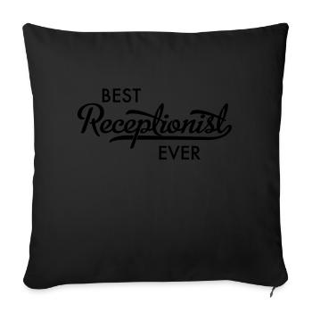 Rezpetionist - Sofakissenbezug 45 x 45 cm - Schwarz - Vorne