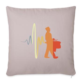 Marching Drummer - Sofa pillowcase 17,3'' x 17,3'' (45 x 45 cm) - light taupe - Front