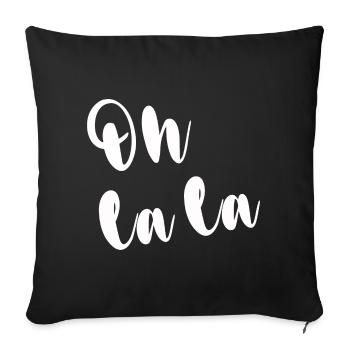 OH LA LA - Sofa pillowcase 17,3'' x 17,3'' (45 x 45 cm) - black - Front