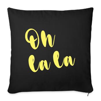 OH LA LA - Sofa pillowcase 17,3'' x 17,3'' (45 x 45 cm) - black - Front