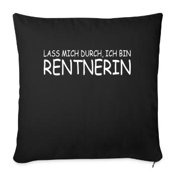 rentnerin - Sofakissenbezug 45 x 45 cm - Schwarz - Vorne