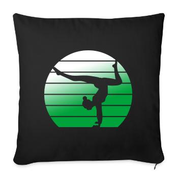 Gymnast Gymnastics Gymnastics Club Gymnastics Gymnastics - Sofa pillowcase 17,3'' x 17,3'' (45 x 45 cm) - black - Front