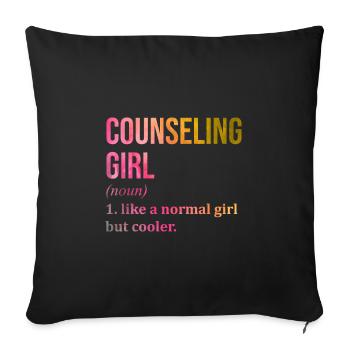 conseiller - Housse de coussin décorative 45 x 45 cm - noir - Devant