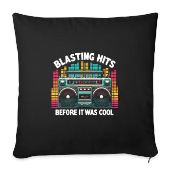 Blasting Hits Before It Was Cool Eighties Boombox - Housse de coussin décorative 45 x 45 cm - noir - Devant