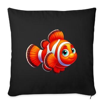 Clownfish - Sofa pillowcase 17,3'' x 17,3'' (45 x 45 cm) - black - Front