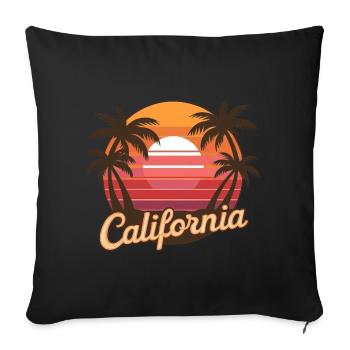 California Vintage Sunset - Sofa pillowcase 17,3'' x 17,3'' (45 x 45 cm) - black - Front