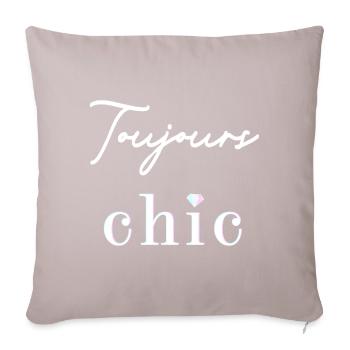 TOUJOURS CHIC - Sofa pillowcase 17,3'' x 17,3'' (45 x 45 cm) - light taupe - Front