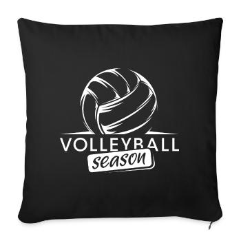 Saison de volley-ball Logo de l’équipe de beach-volley - Housse de coussin décorative 45 x 45 cm - noir - Devant