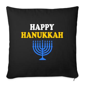 HAPPY HANUKKAH - Housse de coussin décorative 45 x 45 cm - noir - Devant