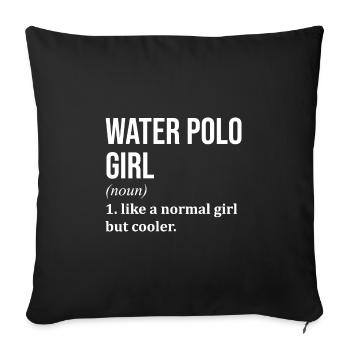 Water Polo Water Polo Water Polo - Sofa pillowcase 17,3'' x 17,3'' (45 x 45 cm) - black - Front