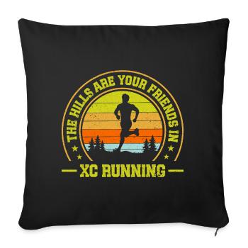 Funny XC Running Gift XC Runner Edition - Sofa pillowcase 17,3'' x 17,3'' (45 x 45 cm) - black - Front