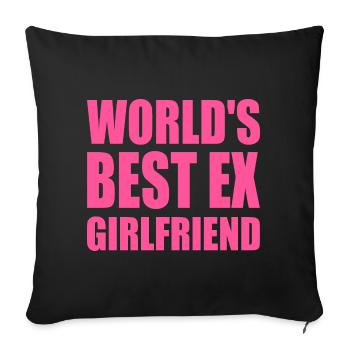 worlds best ex girlfriend - Housse de coussin décorative 45 x 45 cm - noir - Devant
