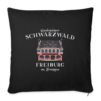 Freiburg im Breisgau, Black Forest, Germany - Sofa pillowcase 17,3'' x 17,3'' (45 x 45 cm) - black - Front