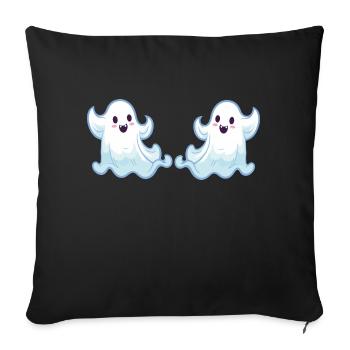Ghost Ghost Cartoon 2 - Sofa pillowcase 17,3'' x 17,3'' (45 x 45 cm) - black - Front
