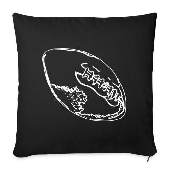 Football Ball Drawing - Sofa pillowcase 17,3'' x 17,3'' (45 x 45 cm) - black - Front