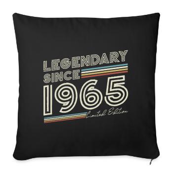 Legendary since 1965 vintage birthday - Sofa pillowcase 17,3'' x 17,3'' (45 x 45 cm) - black - Front