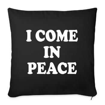 i come in peace im peace couple - Sofa pillowcase 17,3'' x 17,3'' (45 x 45 cm) - black - Front
