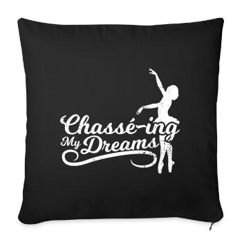 Ballet Motivation - Sofa pillowcase 17,3'' x 17,3'' (45 x 45 cm) - black - Front