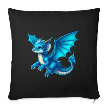 Dragon - Sofa pillowcase 17,3'' x 17,3'' (45 x 45 cm) - black - Front