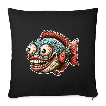 Poisson - Housse de coussin décorative 45 x 45 cm - noir - Devant