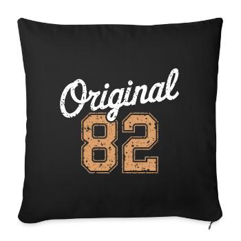 Original 82 - 43 Years Birthday - Sofa pillowcase 17,3'' x 17,3'' (45 x 45 cm) - black - Front