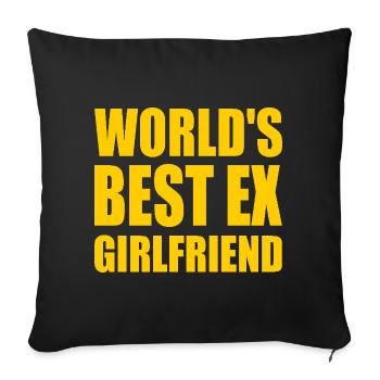world's best ex girlfriend - Housse de coussin décorative 45 x 45 cm - noir - Devant