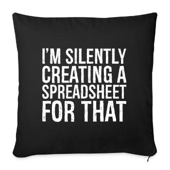 I'm silently creating a spreadsheet for that - Sofa pillowcase 17,3'' x 17,3'' (45 x 45 cm) - black - Front