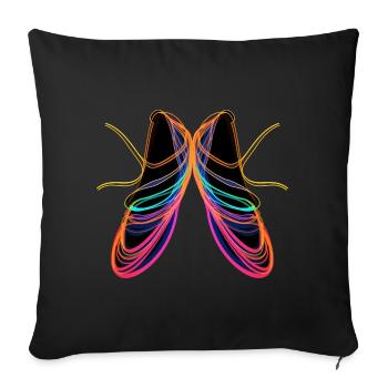 Ballet Shoes Steamwave Art - Sofa pillowcase 17,3'' x 17,3'' (45 x 45 cm) - black - Front