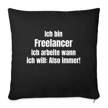 Freelancer - Sofa pillowcase 17,3'' x 17,3'' (45 x 45 cm) - black - Front