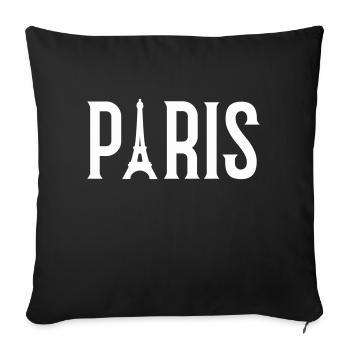 Paris - Sofa pillowcase 17,3'' x 17,3'' (45 x 45 cm) - black - Front