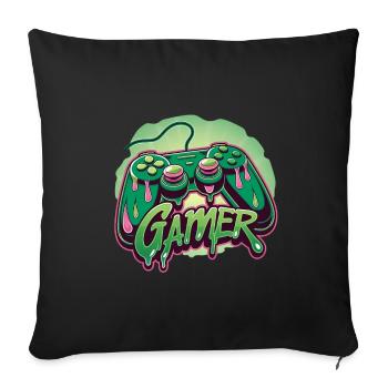 Gamer - Sofa pillowcase 17,3'' x 17,3'' (45 x 45 cm) - black - Front