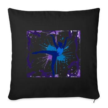 Gymnastique Gymnastique Acrobatie Gymnastique artistique - Housse de coussin décorative 45 x 45 cm - noir - Devant