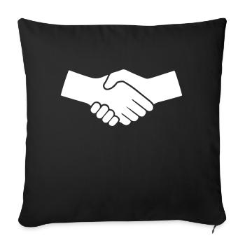 Hands Symbol - Sofa pillowcase 17,3'' x 17,3'' (45 x 45 cm) - black - Front