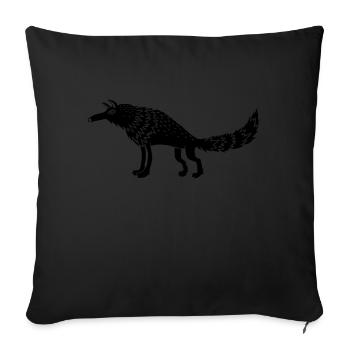 Loup - Housse de coussin décorative 45 x 45 cm - noir - Devant