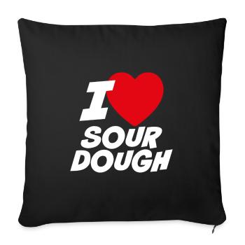 J’adore le levain - Housse de coussin décorative 45 x 45 cm - noir - Devant