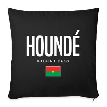 Houndé Burkina Faso - Housse de coussin décorative 45 x 45 cm - noir - Devant