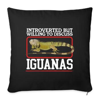 Iguana Reptiles Lizard Iguanas Gifts - Sofa pillowcase 17,3'' x 17,3'' (45 x 45 cm) - black - Front