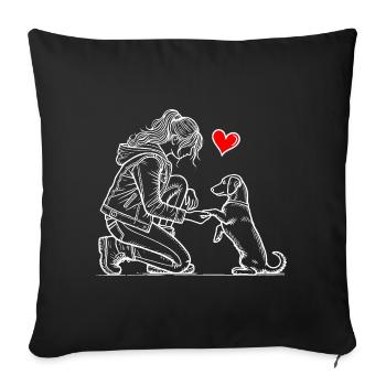 Dachshund Dog Dachshund Breeder Dachshund Lover Dachshund - Sofa pillowcase 17,3'' x 17,3'' (45 x 45 cm) - black - Front
