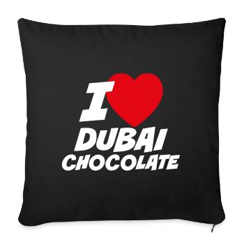 J'adore le chocolat de Dubaï - Housse de coussin décorative 45 x 45 cm - noir - Devant