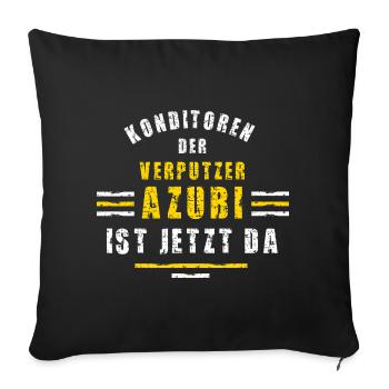 Formation d’apprenti confiseur Apprentissage Apprentissage de confiseur - Housse de coussin décorative 45 x 45 cm - noir - Devant